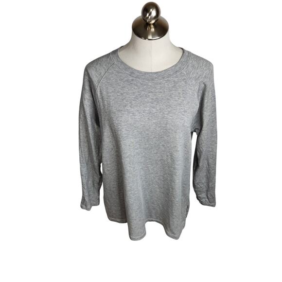Eileen Fisher Crewneck Sweatshirt Womens Size Small‎ Gray Organic Tencel Blend - Picture 1 of 10